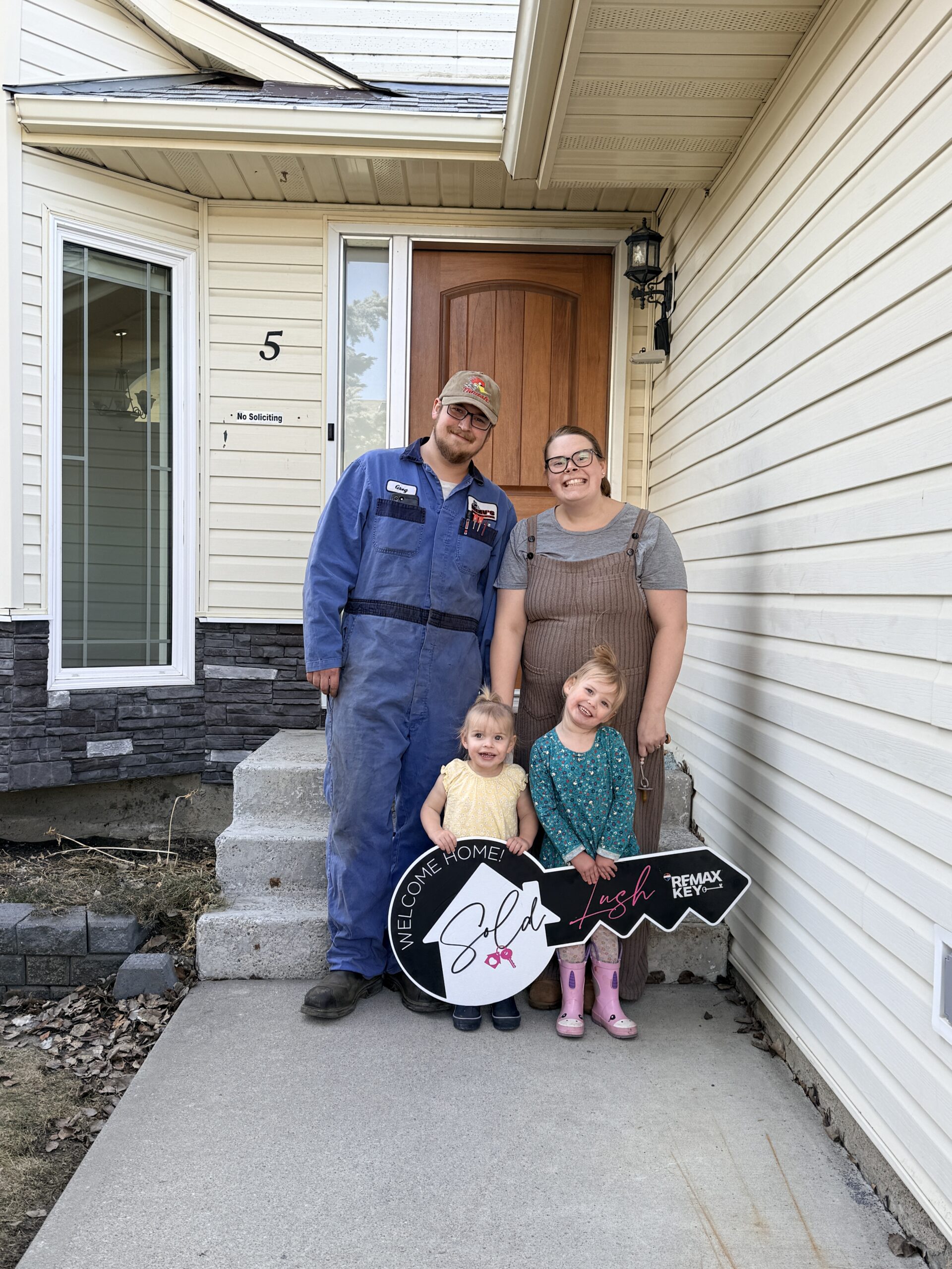 Home buyers celebrating possession day