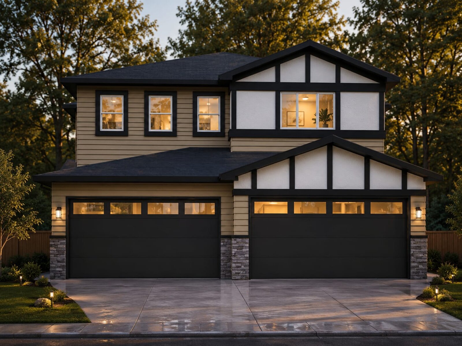 Aspen Living duplex double garage home in Edgefield Strathmore